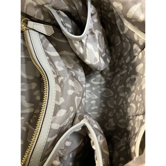 Aimee Kestenberg Leather Tote Bag White Shoulder Bag Large Soft Pebbled Leather - Picture 9 of 11